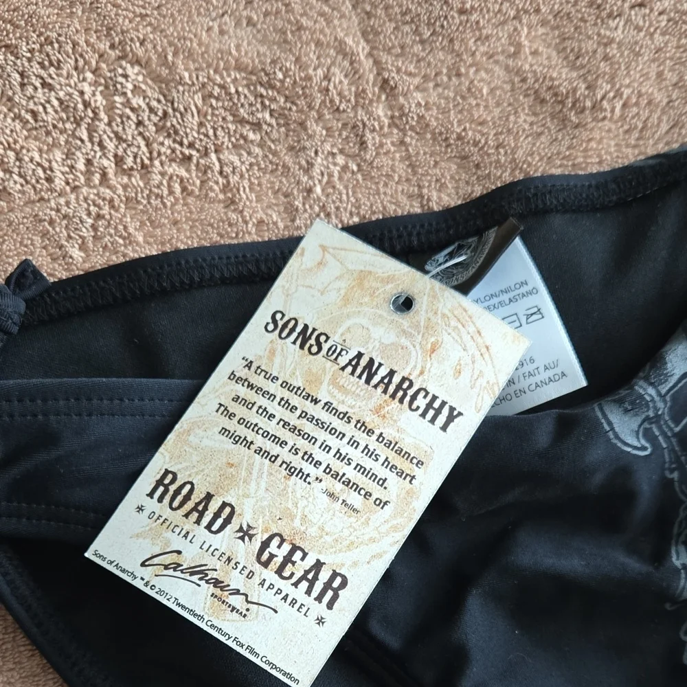 Sons of Anarchy Black Bikini with Triangle Top and Side Ties - Picture 3 of 5